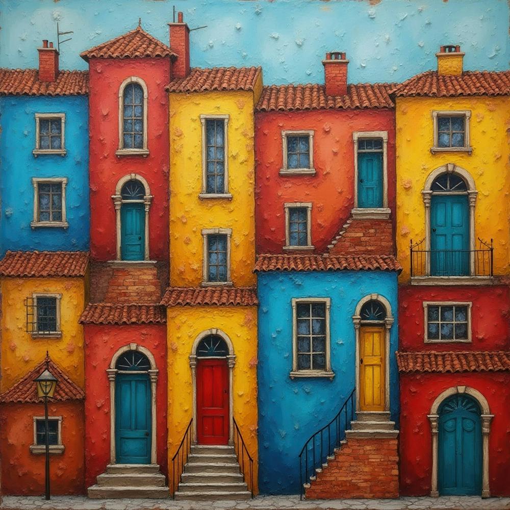 Colorful Houses In Venice
