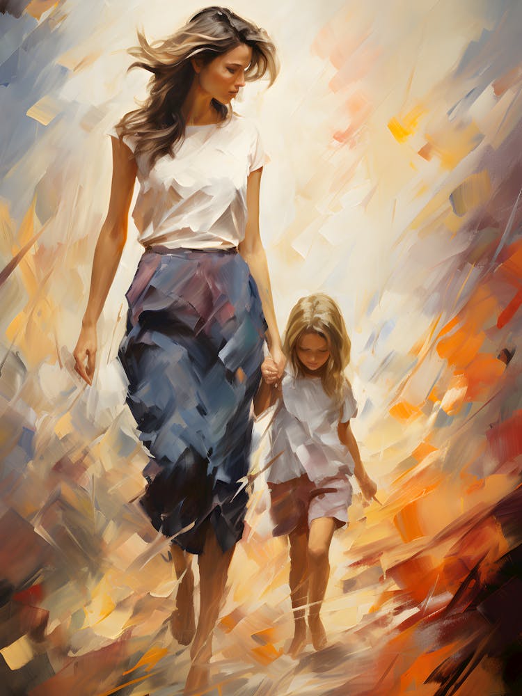Guiding Light Illustration Of A Mother S Guidance