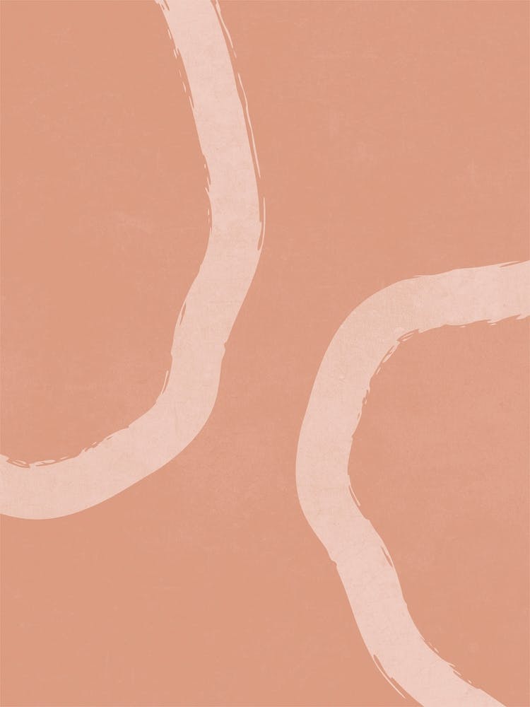 Abstract Brush Stroke 4 In Terracotta