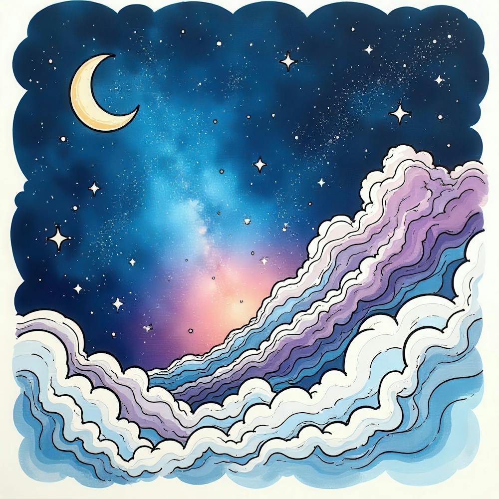 Night Sky With Clouds 2
