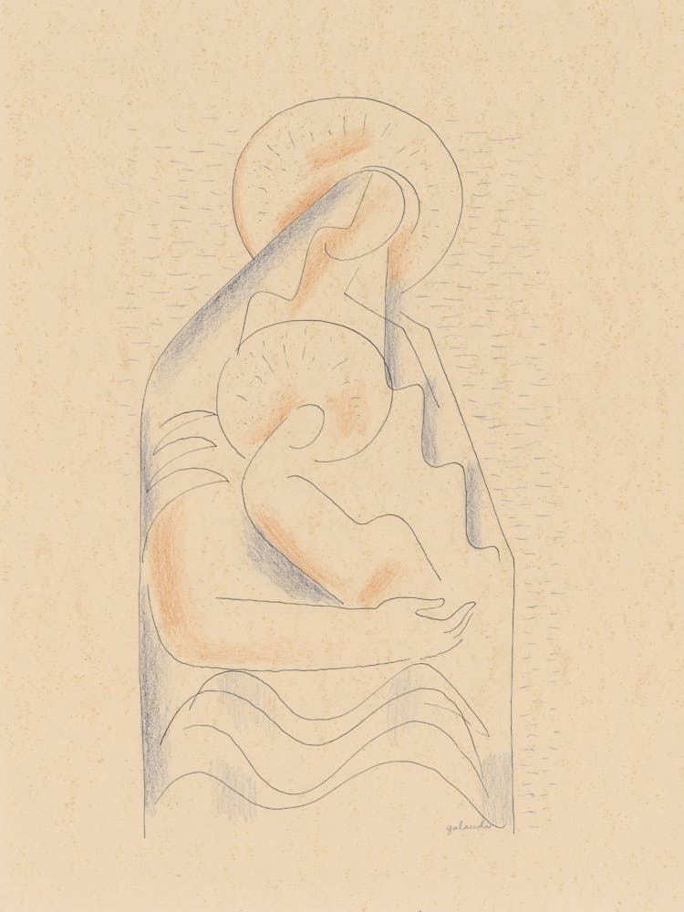 Madonna And Child In Her Lap, Mikuláš Galanda