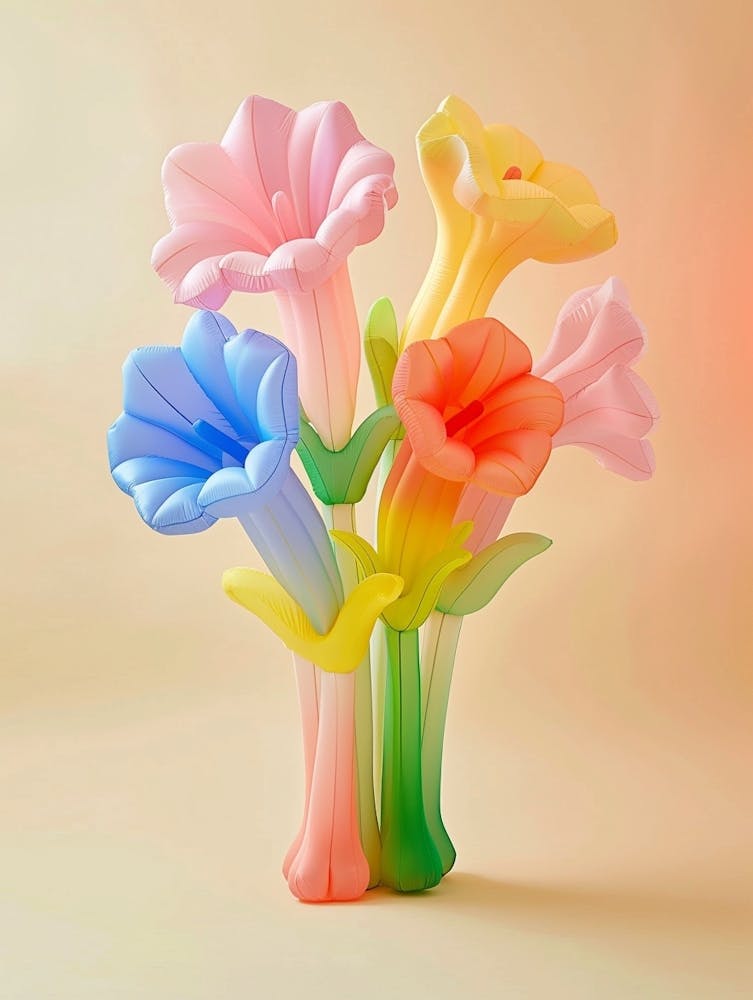 Verträumte aufblasbare Blumen Nelken 2
