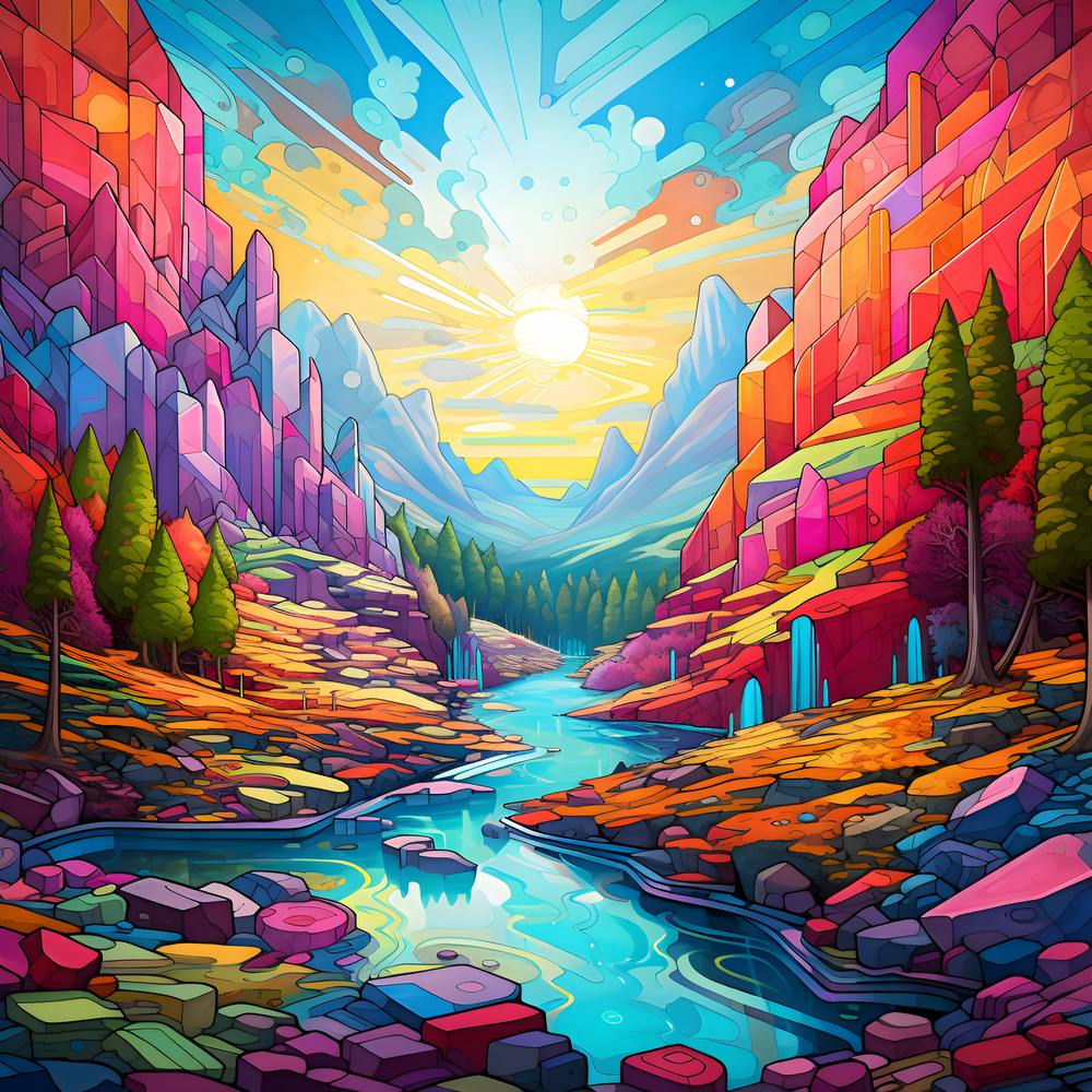 Colorful Landscape Painting