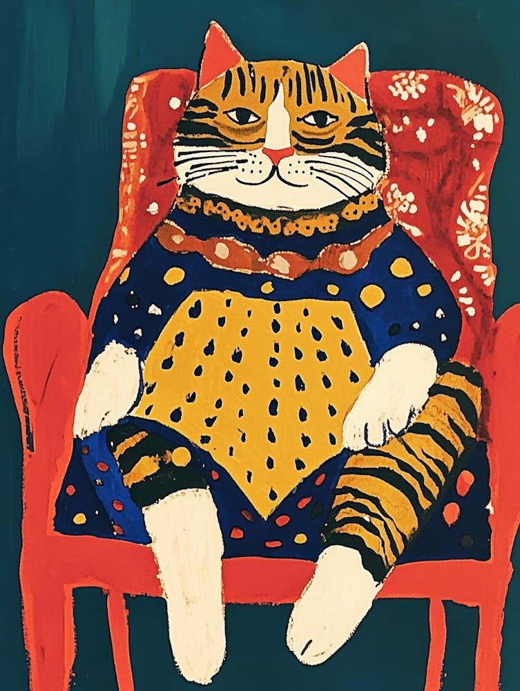 Cat In A Chair 3