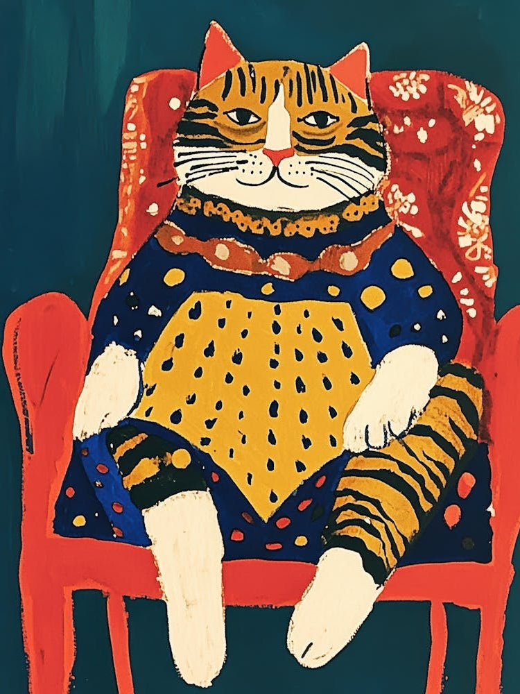 Cat In A Chair 3