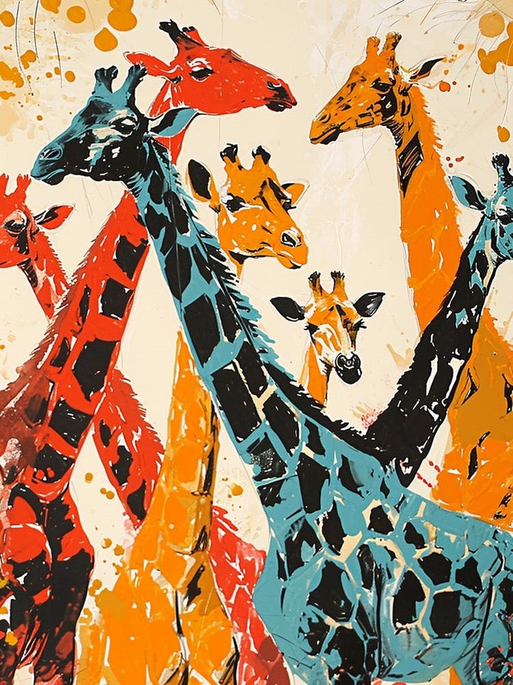 Colourful Giraffe Pattern 3