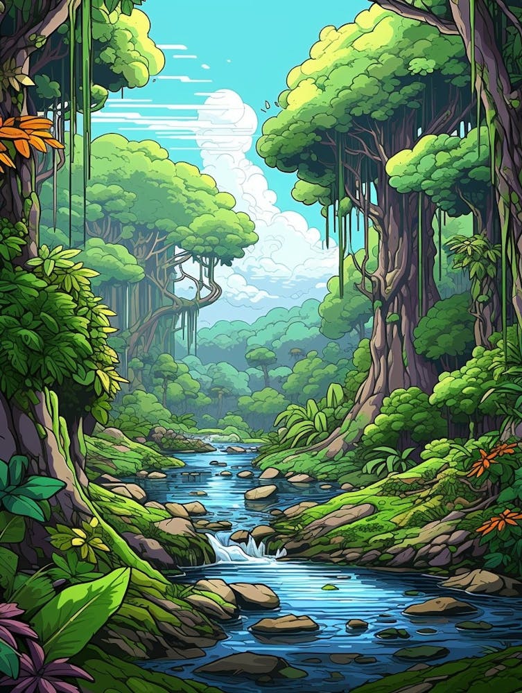 Daintree Rainforest Pixel Art 4