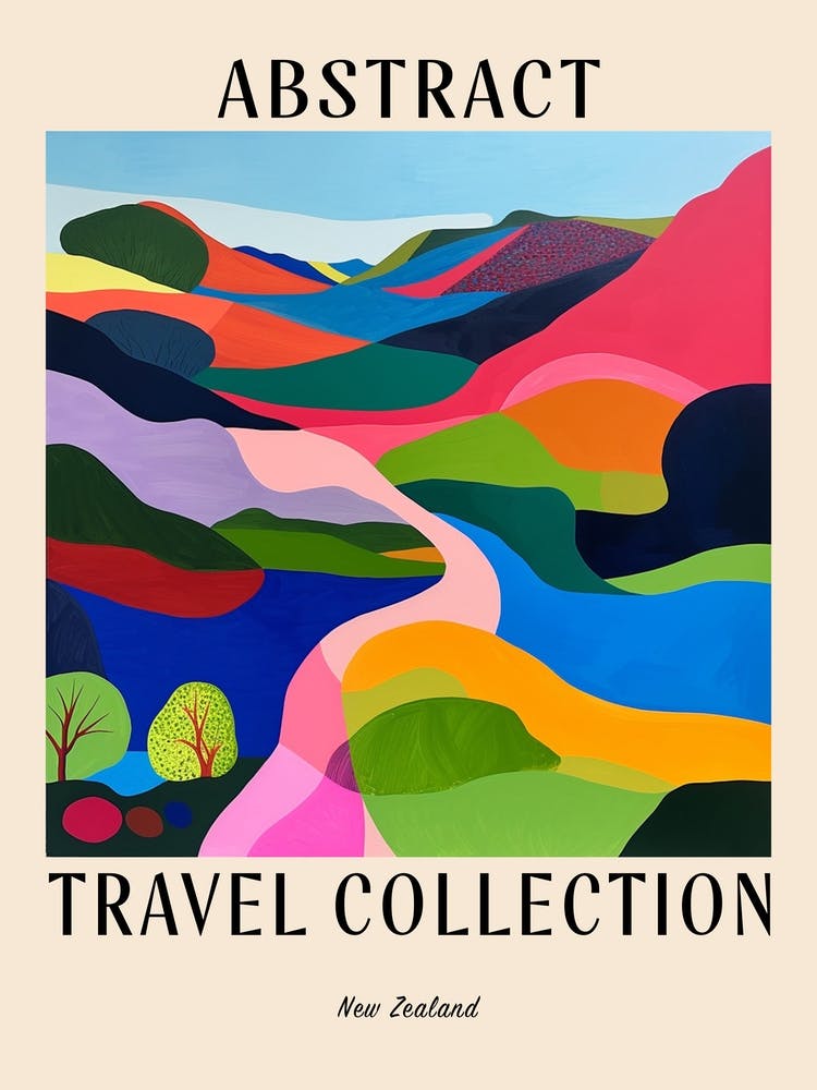 Abstract Travel Collection Poster New Zealand 6
