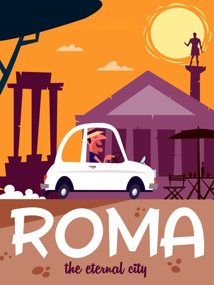 Roma Poster Orange