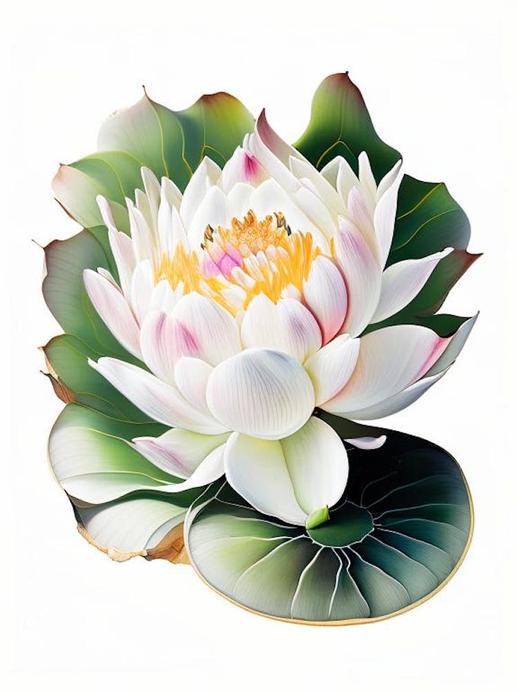White Lotus Decoupage 1