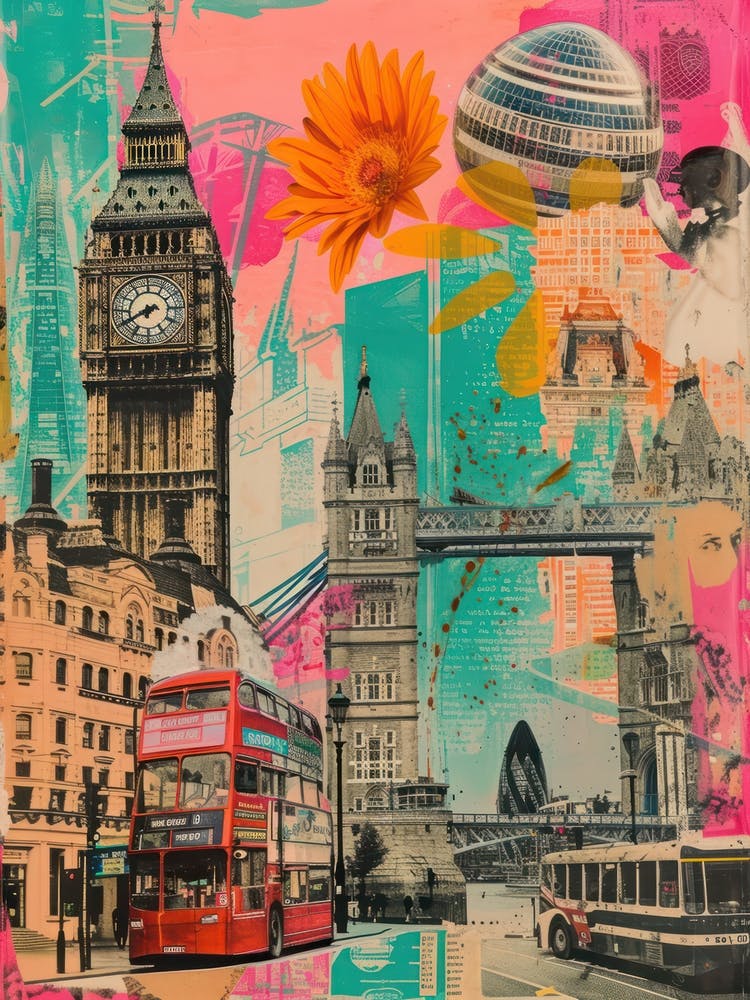 London   Retro Collage Style 2
