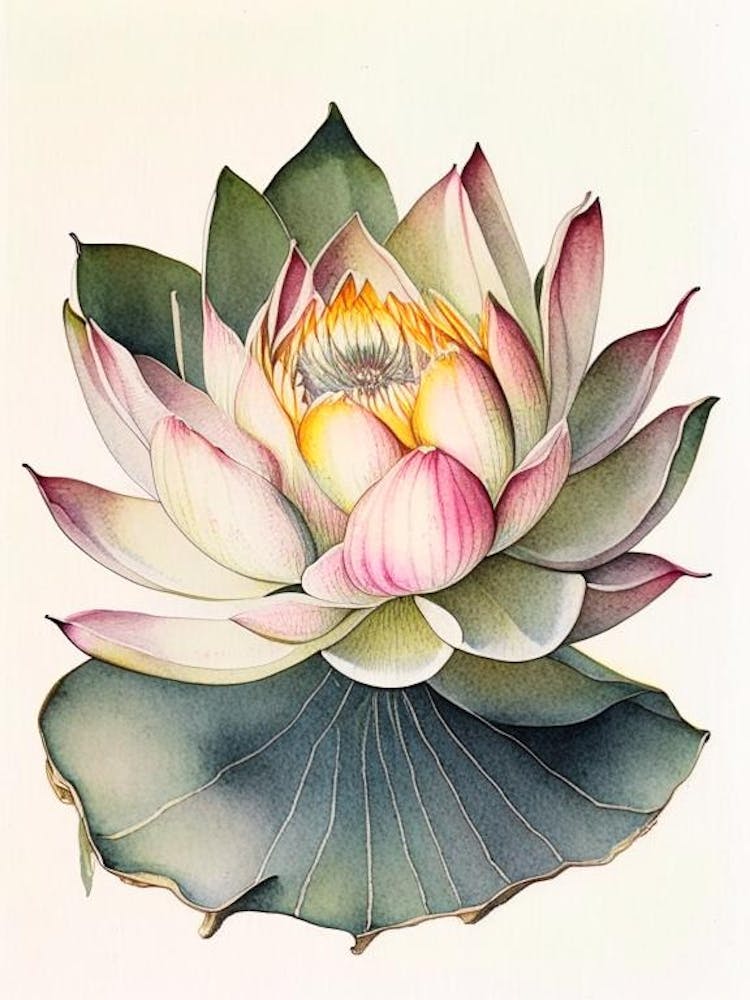 Giant Lotus Watercolour Ink Pencil 2