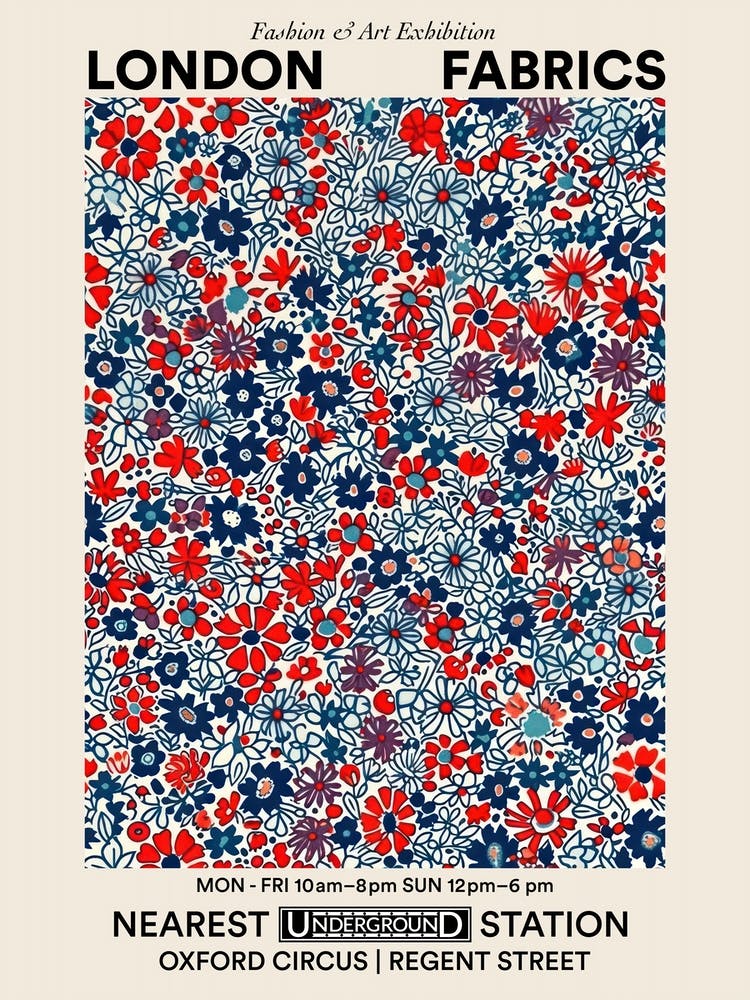 Poster Flower Parade London Fabrics Floral Pattern 4