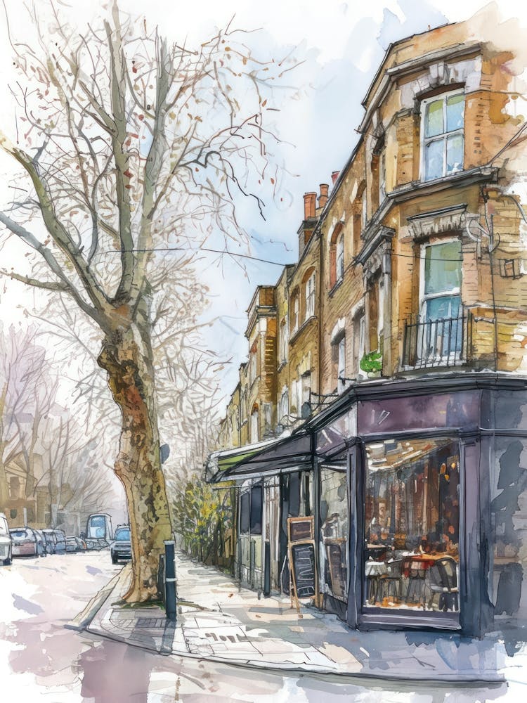 Richmond Upon Thames London Borough   Street Watercolour 2