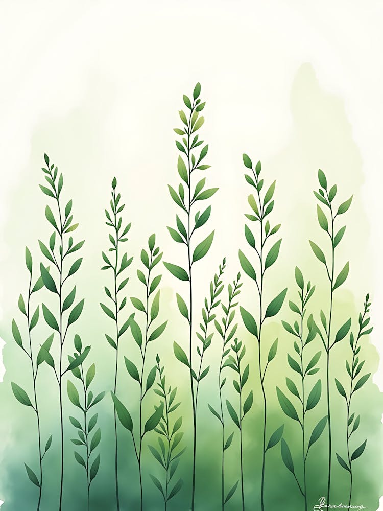 Delicate Line Botanical For Soft Wall Styling