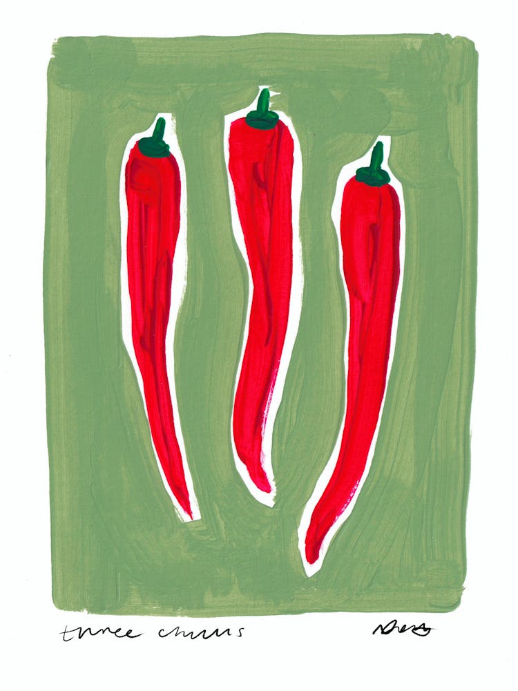 Three Chillis Green Food