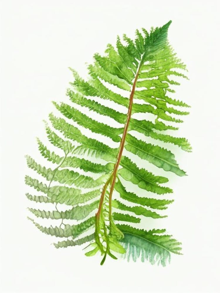 Maidenhair Spleenwort Watercolour