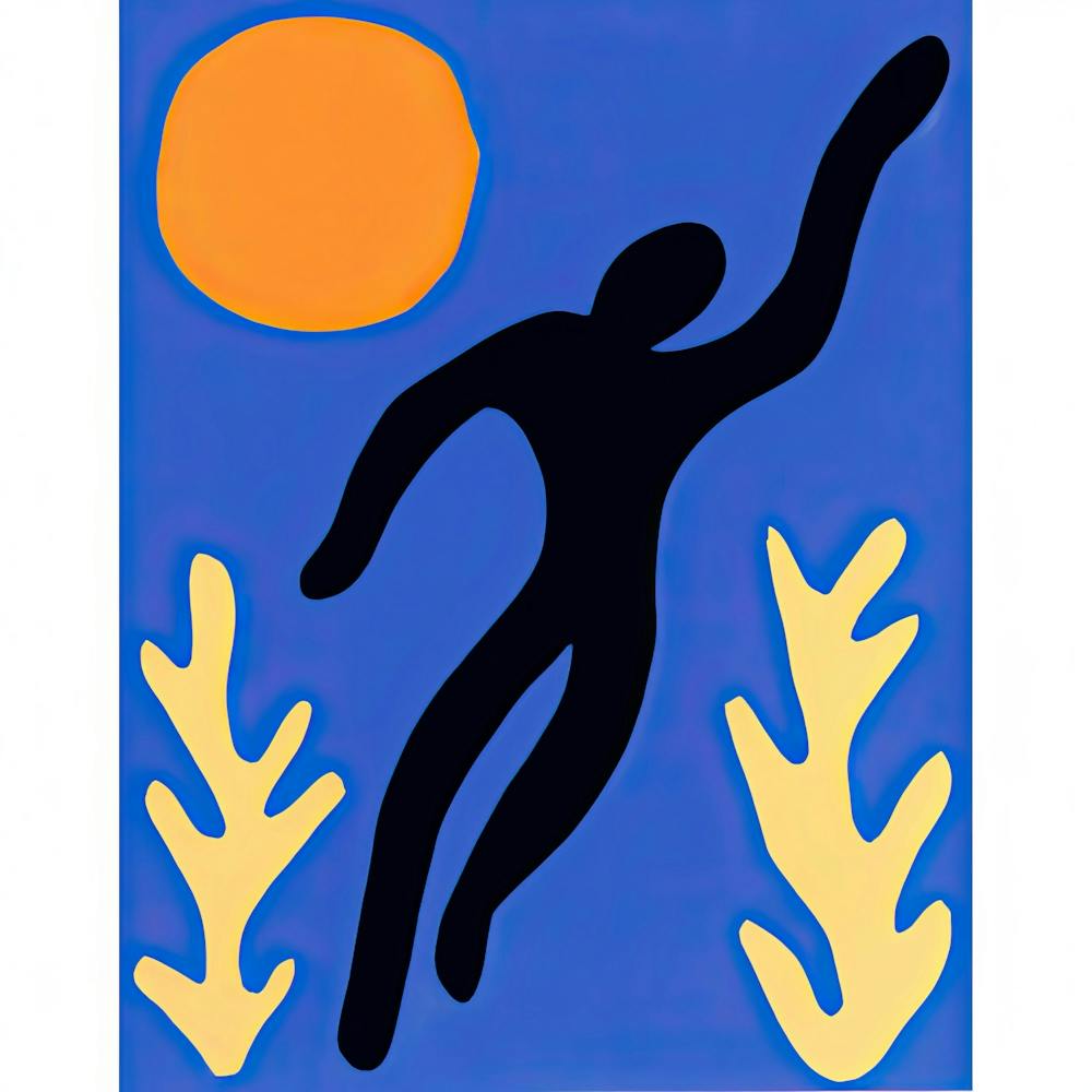 A Blue Dancer, Cut Out, The Matisse Inspired Art Collection