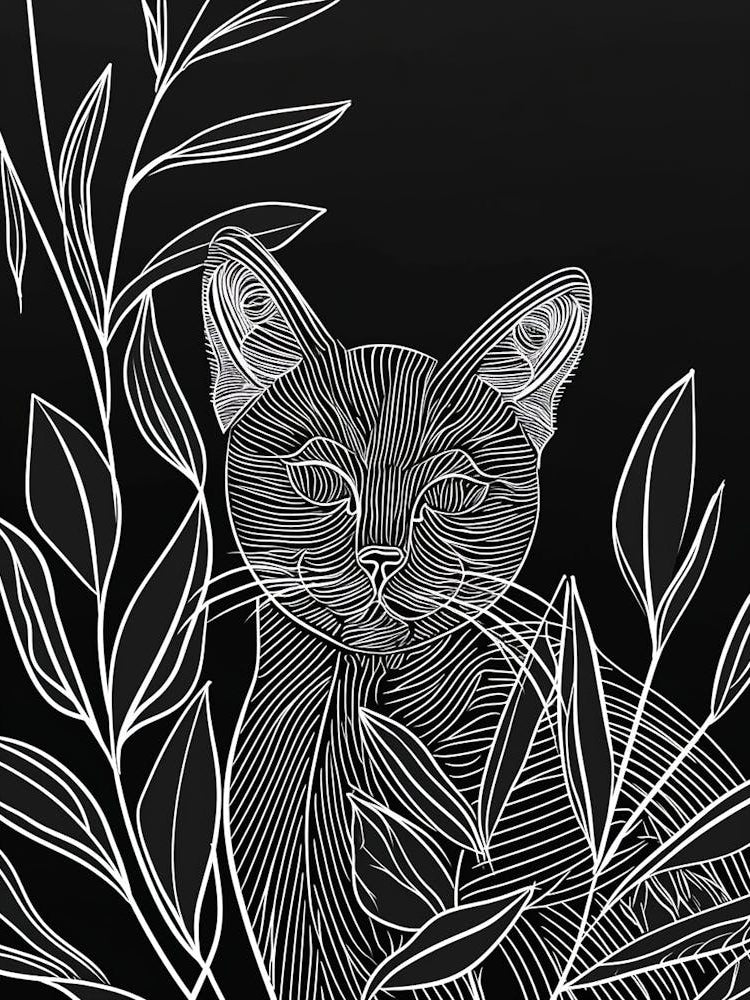 Bengal Cat Minimalist Illustration 3