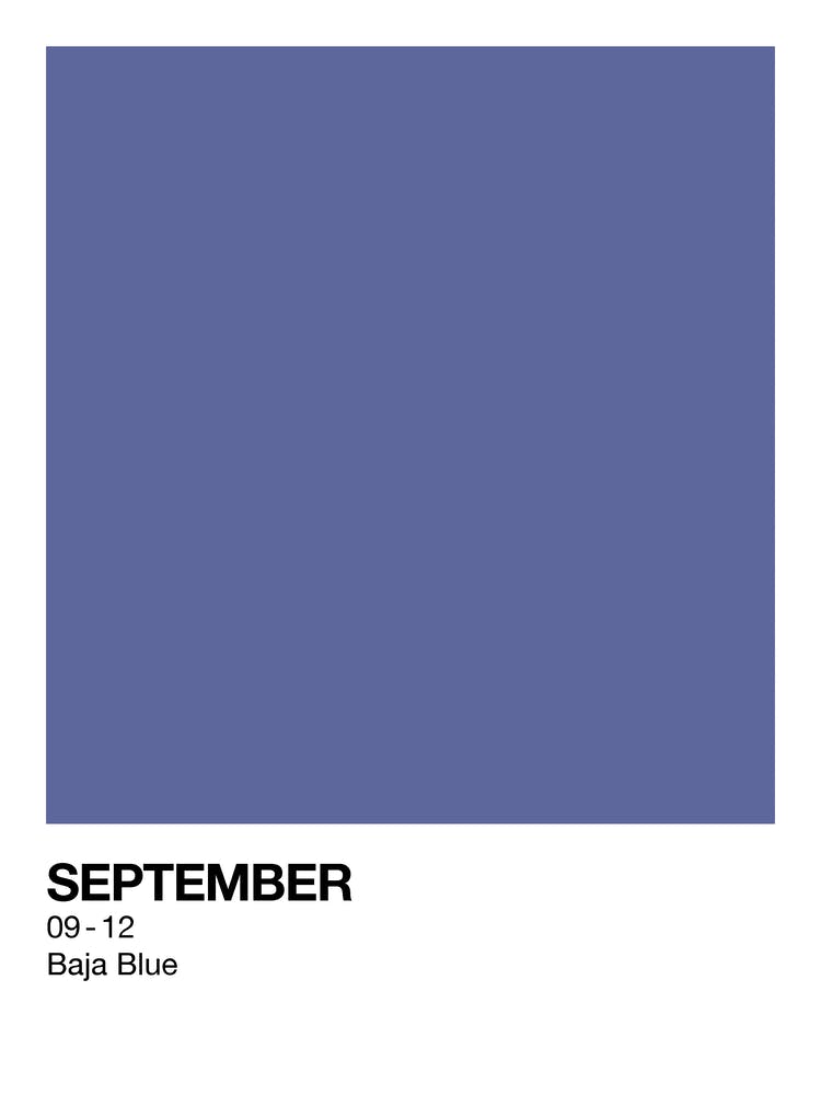 September Birth Month Colour Blue