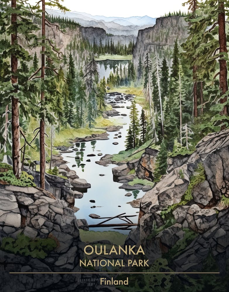 Oulanka National Park Finland Watercolour 2