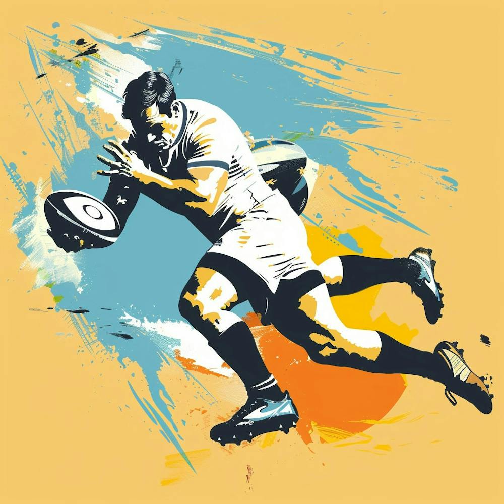 Rugby Player Running 1