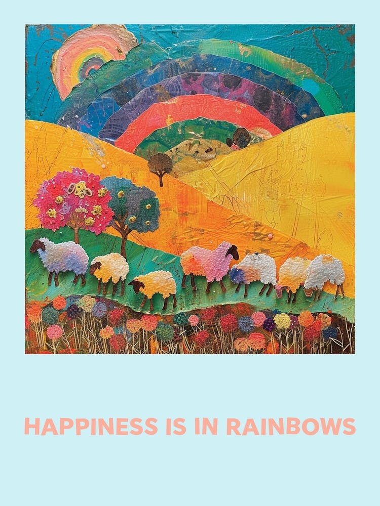 Happiness Is In Rainbows Animal Poster 4