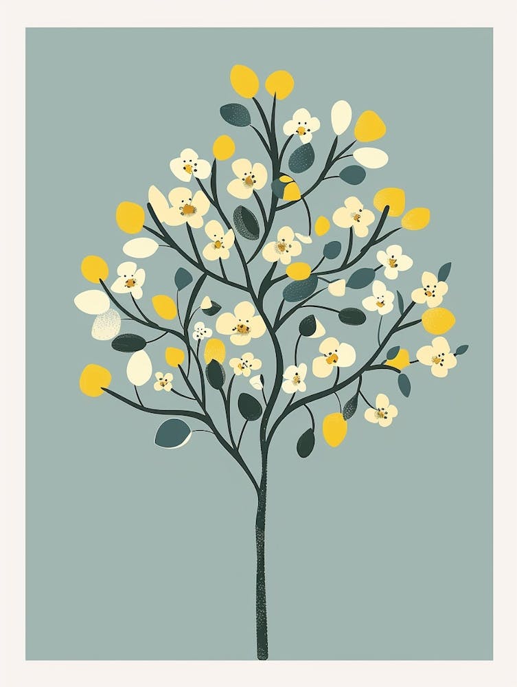 Cedar Tree Flat Illustration 8