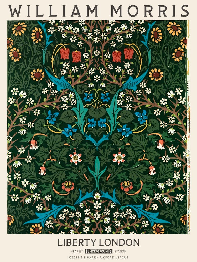 Liberty Print William Morris Tulip Famous Pattern