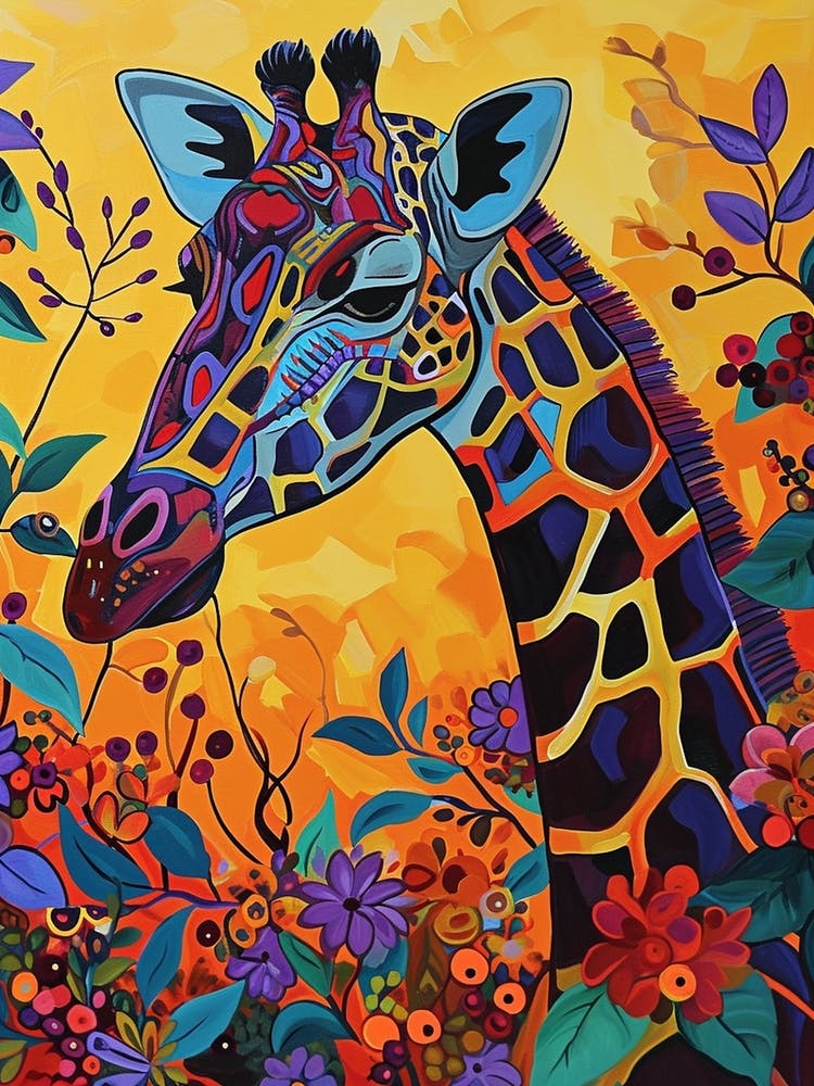 Giraffe Eating Berries 3