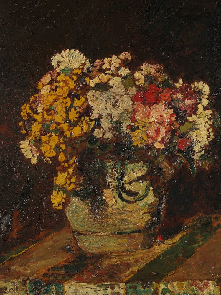 A Vase Of Wild Flowers, Adolphe Monticelli