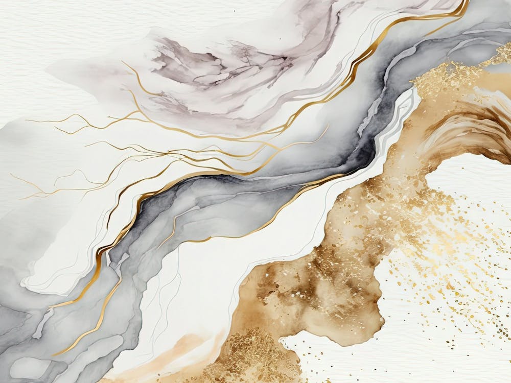Elegant Natural White Gold Marble 2