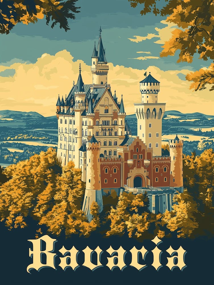 Discover Bavaria: Neuschwanstein Castle Poster