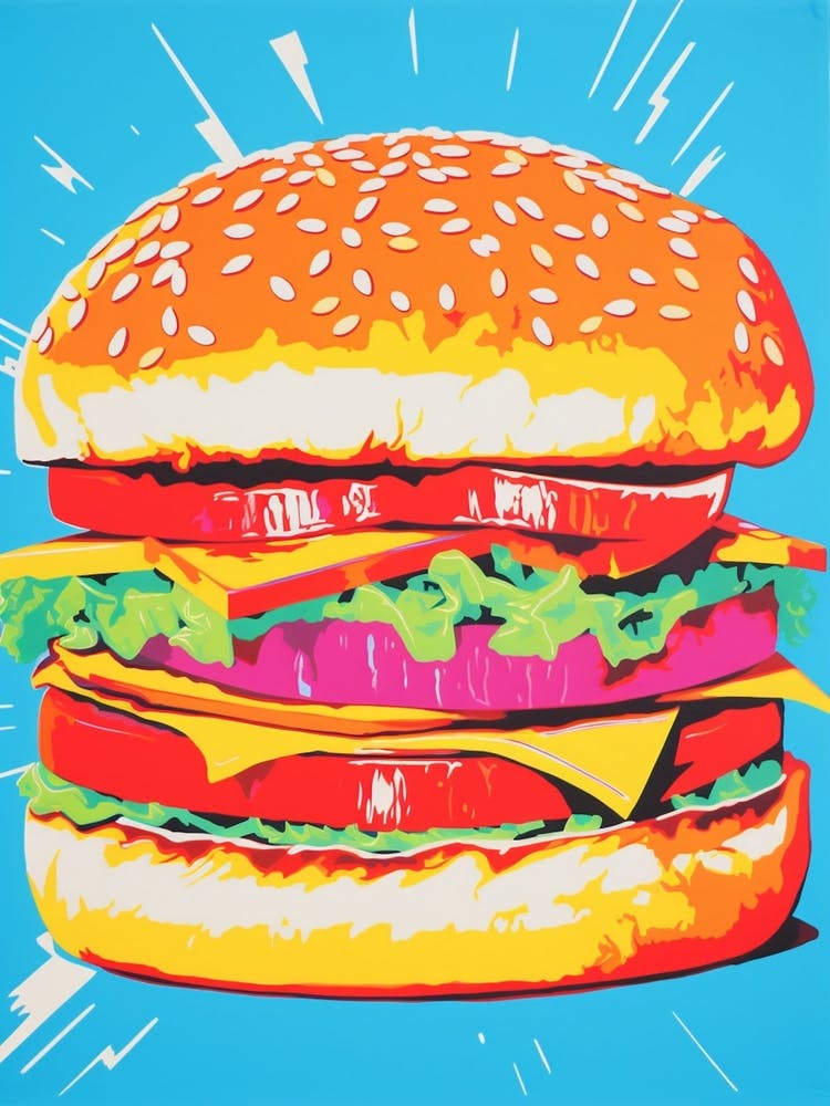 Hamburger Pop Art Retro 1