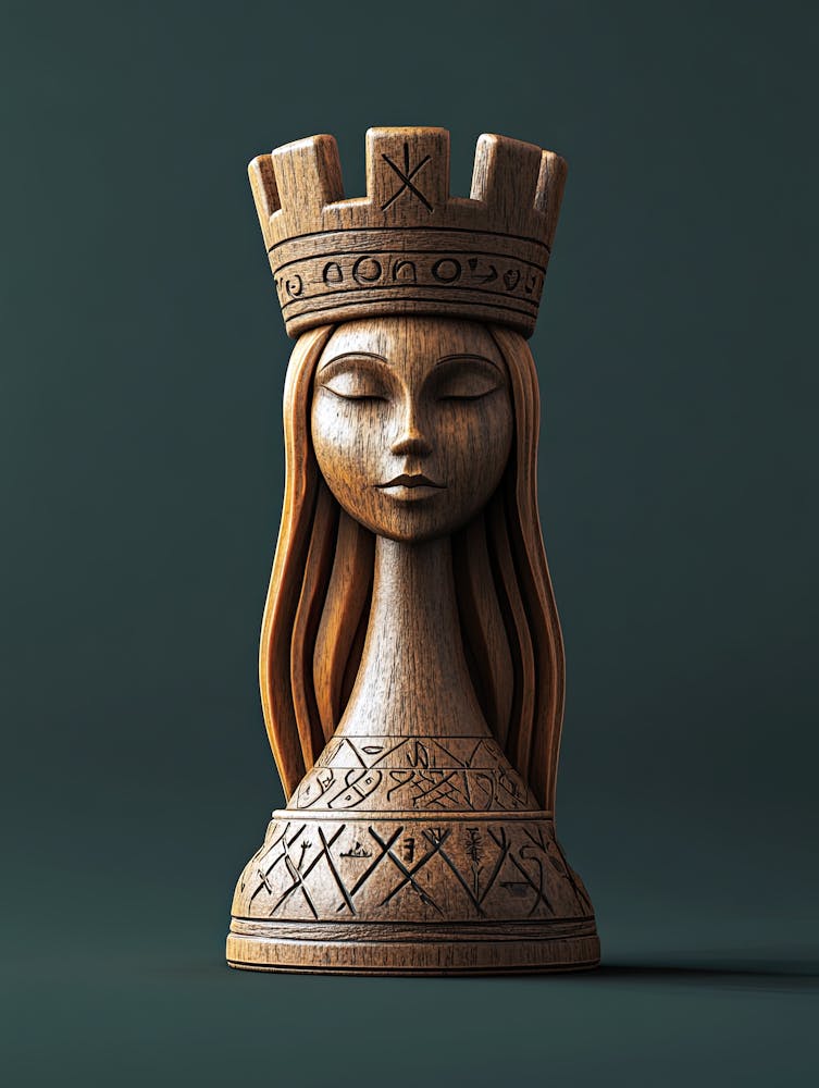 Chess Queen, Tafl Chess, Viking's Chess Poster