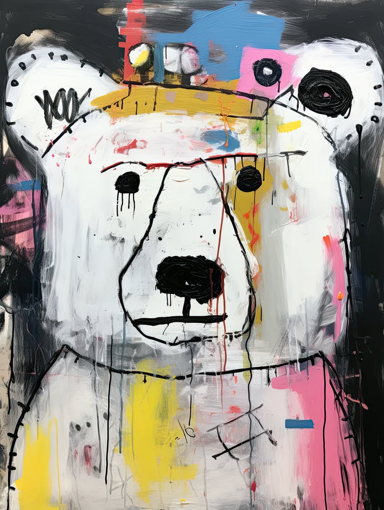 Teddy Basquiat style street art