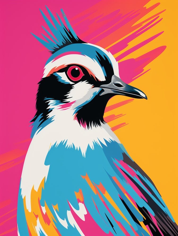 Andy Warhol Style Bird Lapwing 3