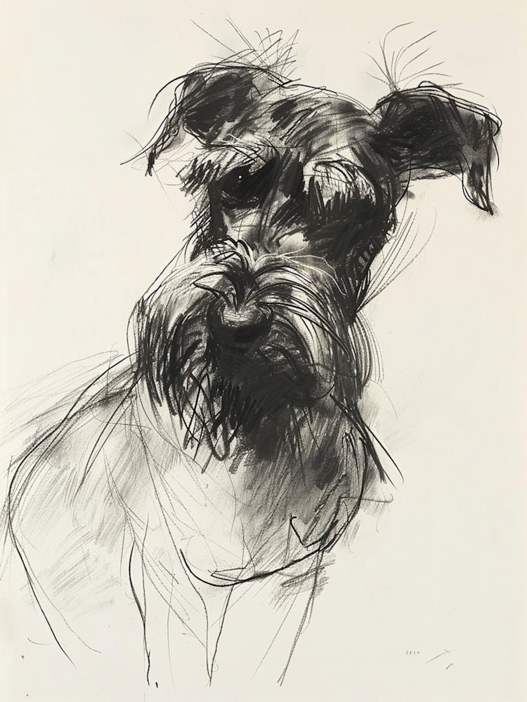 Sealyham Terrier - Kohlezeichnung 1
