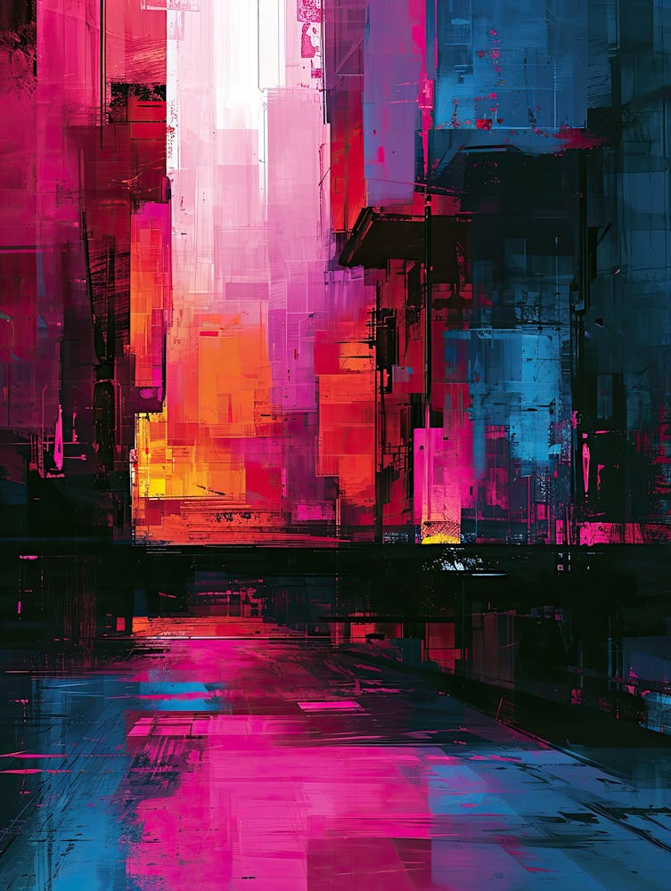 Abstract City | Pixel Minimalism Art Series 1