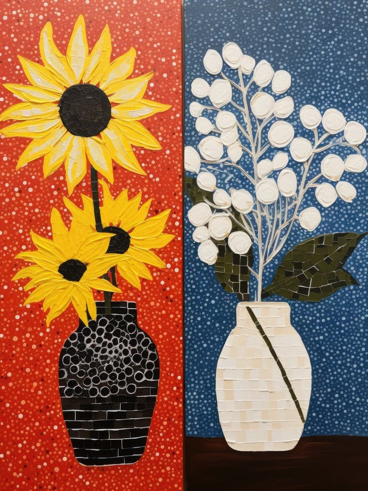 Sunflowers And Lilies