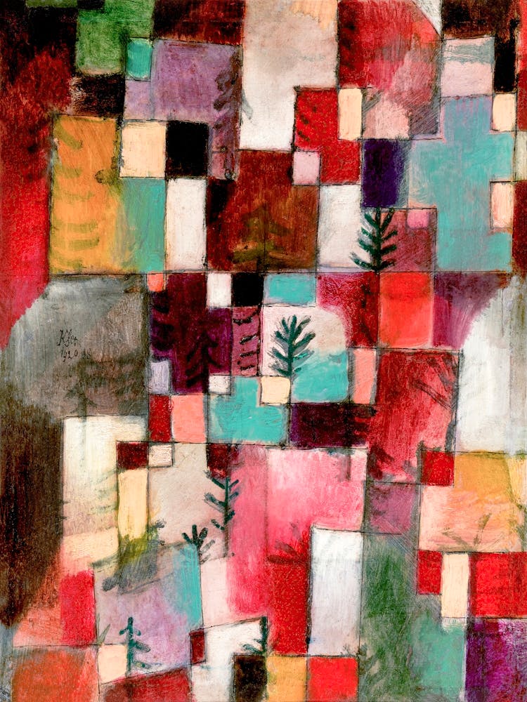 Red Green And Violet Yellow Rhythms (1920), Paul Klee