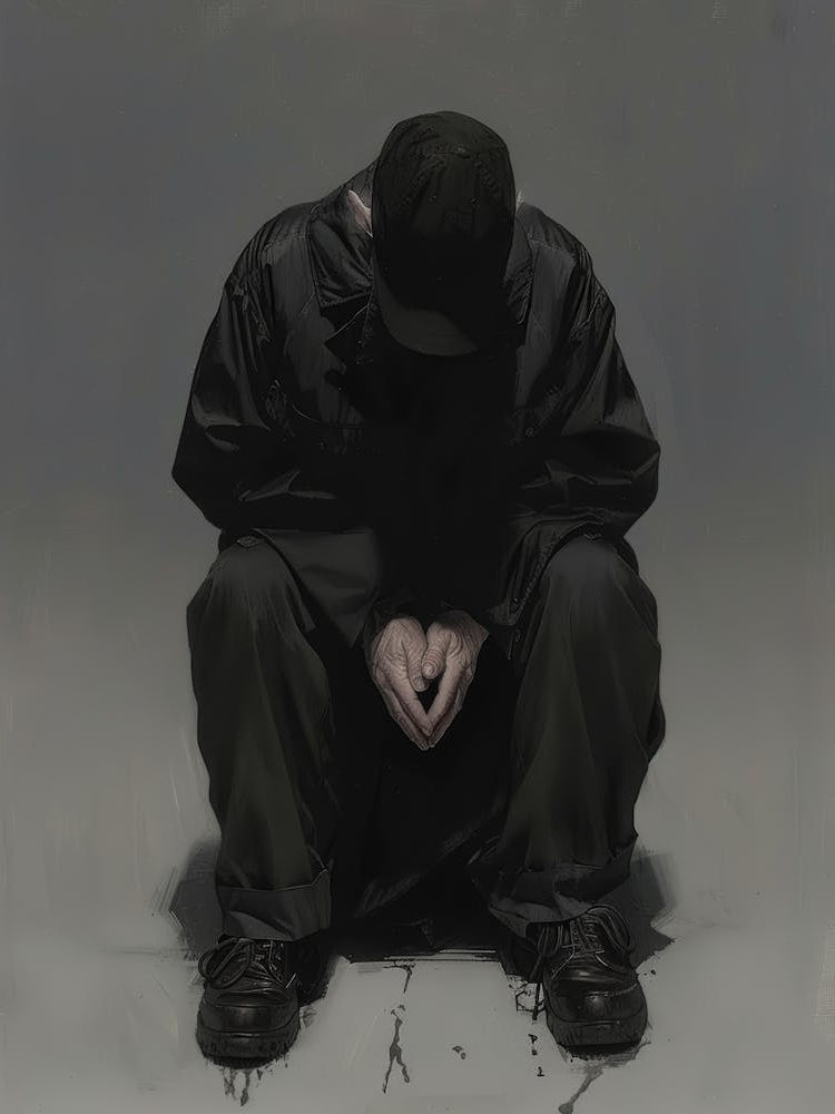 Man Sitting On The Ground