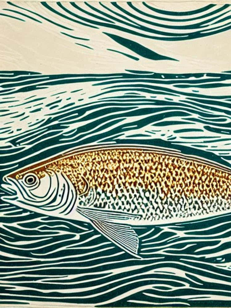Tilefish II Linocut