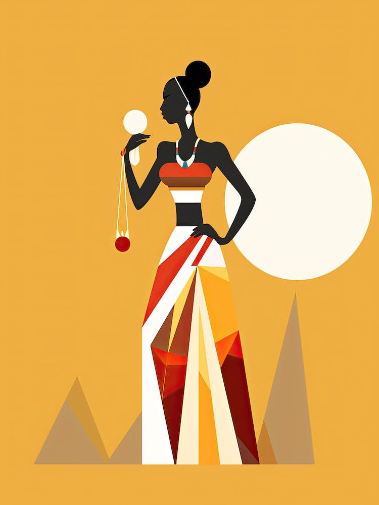 Minimalist Strokes of African Tribal Spirit