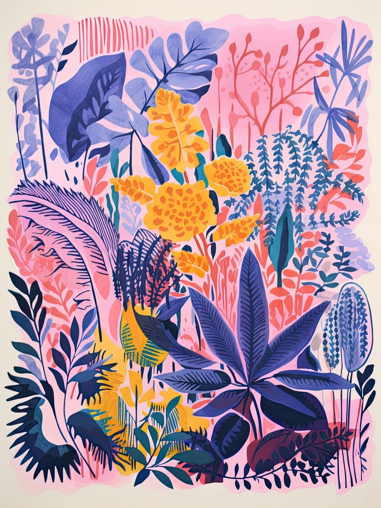 Colourful Botanical Risograph Style 5