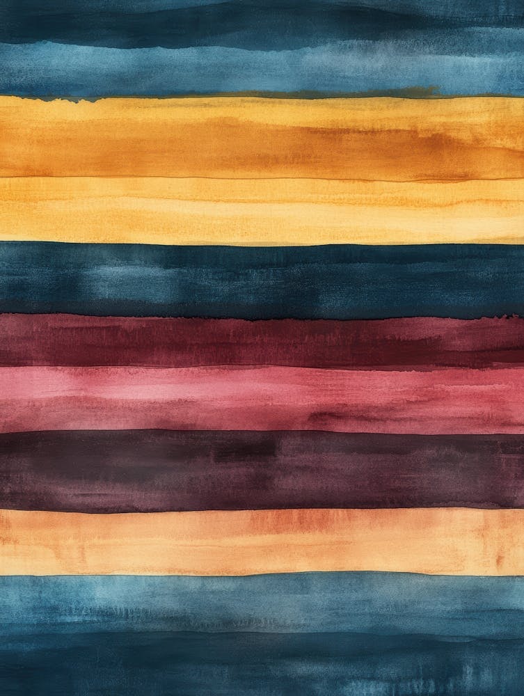Watercolor Stripes Canvas Art