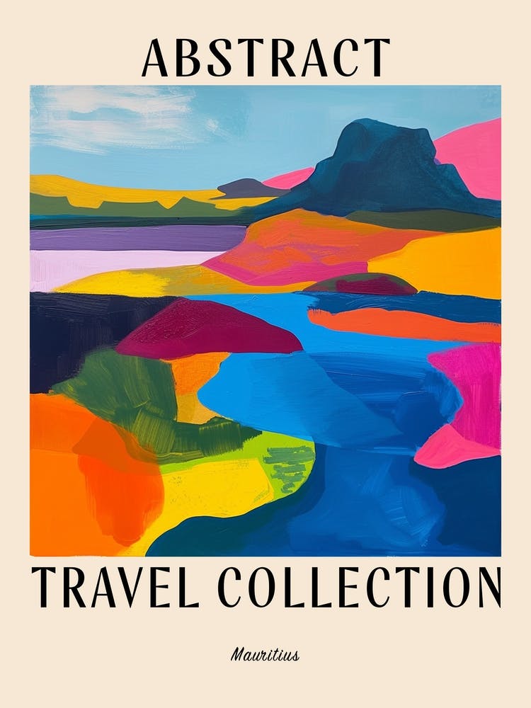 Abstract Travel Collection Poster Mauritius 7