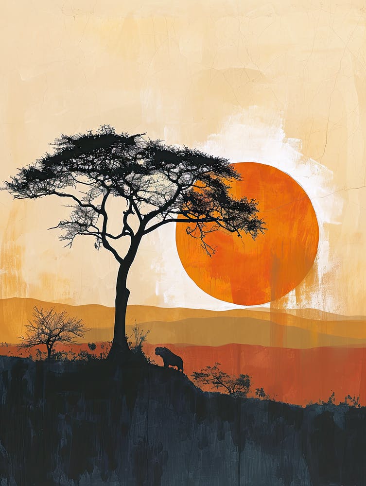 Africa Boho Art; The Sun
