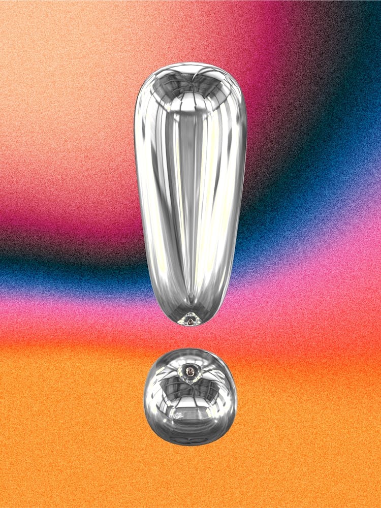 Chrome Exclamation Poster