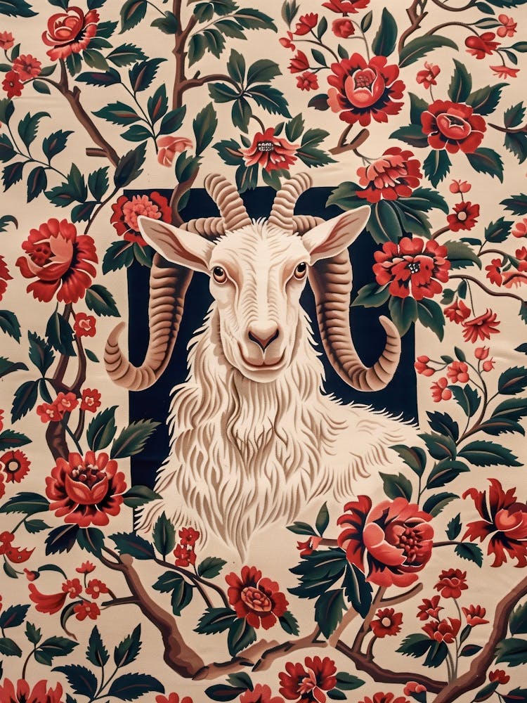 Chinese Lunar Year Of The Goat 1 Full William Morris Style